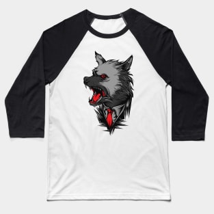 Angry Wolf Baseball T-Shirt